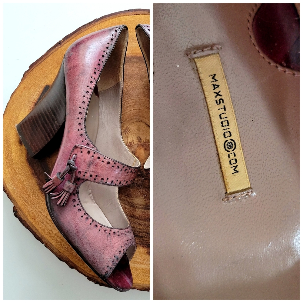 MAX STUDIO | MARY JANE LEATHER HEELED SHOES